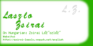 laszlo zsirai business card